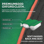 Overmont Oversized Folding Camping Chair - 450lbs Support with Padded Cushion Cooler Pockets - Heavy Duty Collapsible Chairs for Sports Garden Beach Fishing