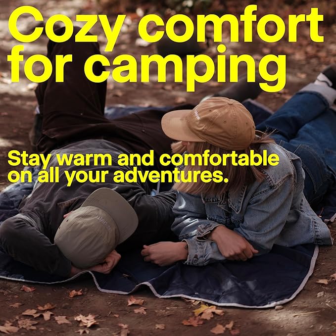 Gravel Layover Blanket – Compact, Warm Down Alternative with Travel Pouch (Spruce)