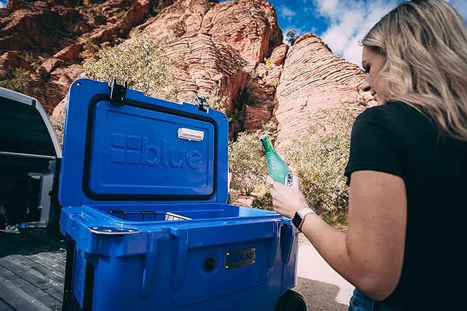Blue Coolers Ice Vault – 60 Quart Roto-Molded Ice Cooler (Large Ice Chest Holds Ice up to 10 Days)