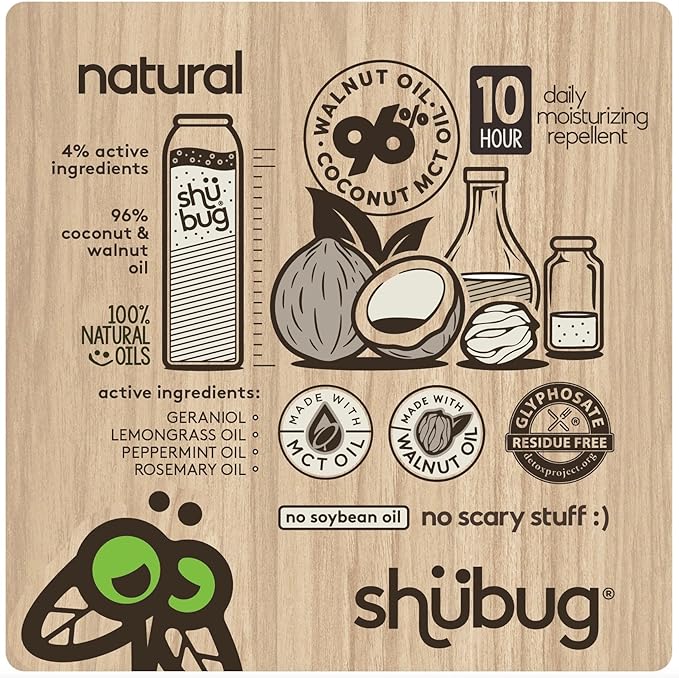 [2 Count] - Mosquito Repellent Spray - Plant Based Active Insect Protection, DEET-Free, Long-Lasting 10-12 Hour Protection - 6oz