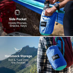 Kootek Camping Hammock, Portable Hammocks with Tree Straps & Attached Carry Bag, Camping Essentials Gear, Perfect for Outside Indoor Hiking Beach Backpack Travel