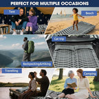 Sleeping Pad for Camping - Ultralight Camping Mattress with Pillow, Built-in Foot Pump, Compact Inflatable Portable Mat for Backpacking, Hiking, Car Traveling, Beach, Tent