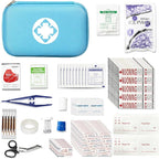 276PCS Small Travel First Aid Kit Supplies for Business, First Aid Kits Backpacking Essentials Items Trauma First Aid Survival Kits for Home Outdoor Adventure, Blue AMORNING