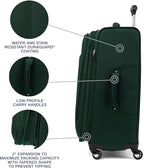 Travelpro Maxlite 5 Softside Expandable Luggage with 4 Spinner Wheels, Lightweight Suitcase, Men and Women, Forest Green, 2-Piece Set (21/25)