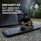 ONETIGRIS Dreamstar Single Air Mattress, Self-Inflating Sleeping Pad Foam for Camping, Backpacking, Car Trips, Travels, Air Bed with Patch-up Kit