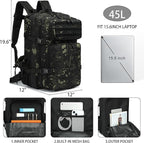 Military Tactical Backpack 45L/25L 3 Day Assault Pack Molle Daypack Hiking Backpack for Men and Women