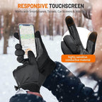 Winter Gloves Men Women Windproof Touchscreen Gloves with Liner Thermal,Running Gloves for Cycling Driving Daily Work
