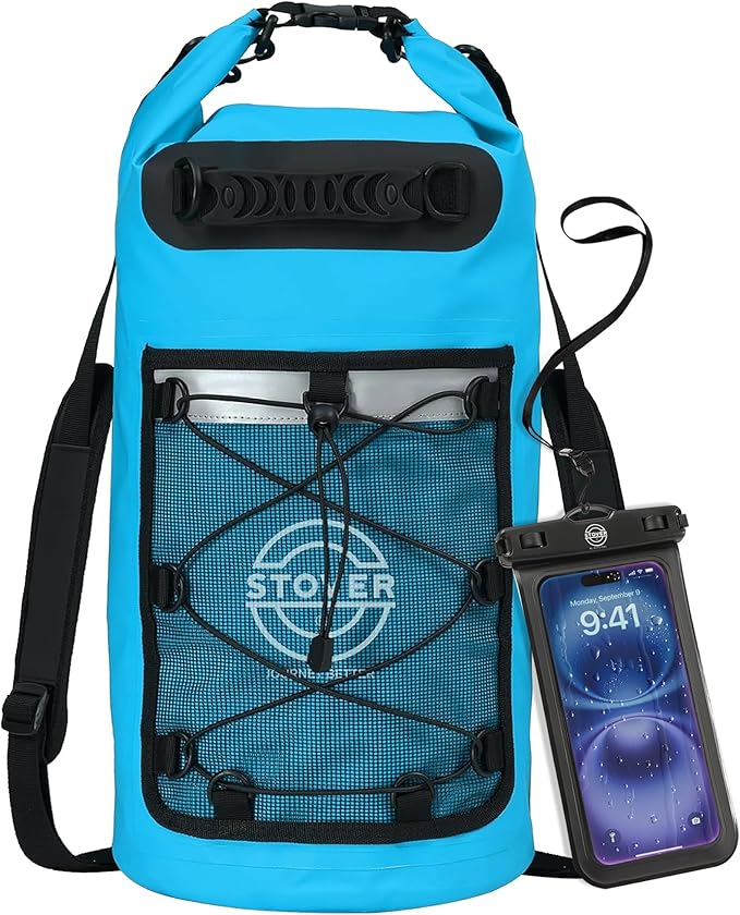 STOVER 5/10/25/30/40/55L Waterproof Backpack- Floating Dry Bag for Kayaking, Travel, Beach, Hiking, & Camping, Men/Women