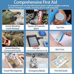 Professional Trauma First Aid Kit - Military-Grade Labelled Compartments & MOLLE System for Workplace, Outdoor, Car, Boat, Hurricane Emergencies 265 Piece Emergency Necessities Kits