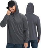 ProtectX High Visibility Sun Protection Lightweight Long Sleeve Hoodie, UPF 50+ Quick-Dry, SPF UV Shirt, Active Wear
