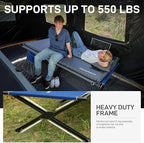 EVER ADVANCED Extra Wide Camping Cot for Adults Oversized XXL Sleeping Cots Folding Cot Bed with Carry Bag, 84.3" L x 41.9" W, Support to 550 lbs