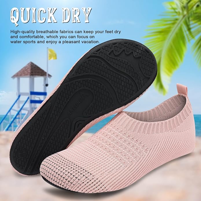 ANLUKE Womens Mens Water Shoes Barefoot Quick-Dry Aqua Socks for Beach Swim Surf Water Sport