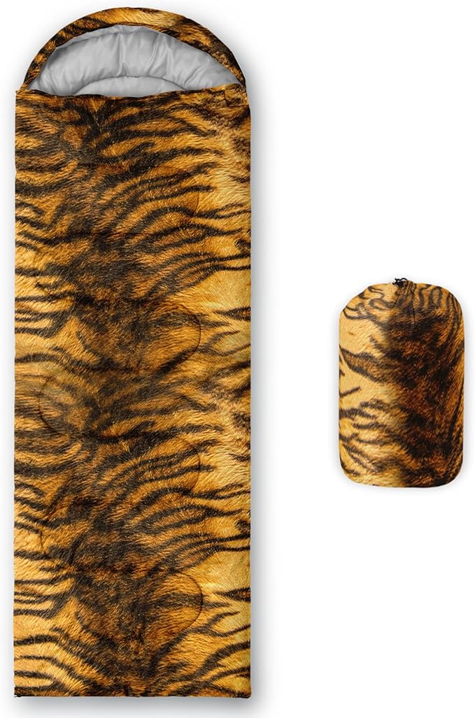 QOOMO Animals Camping Sleeping Bags,3 Season Warm & Cool Weather,Lightweight,Waterproof Sleeping Bags for Adults & Kids,Traveling,and Outdoors,Camping Gear Equipment