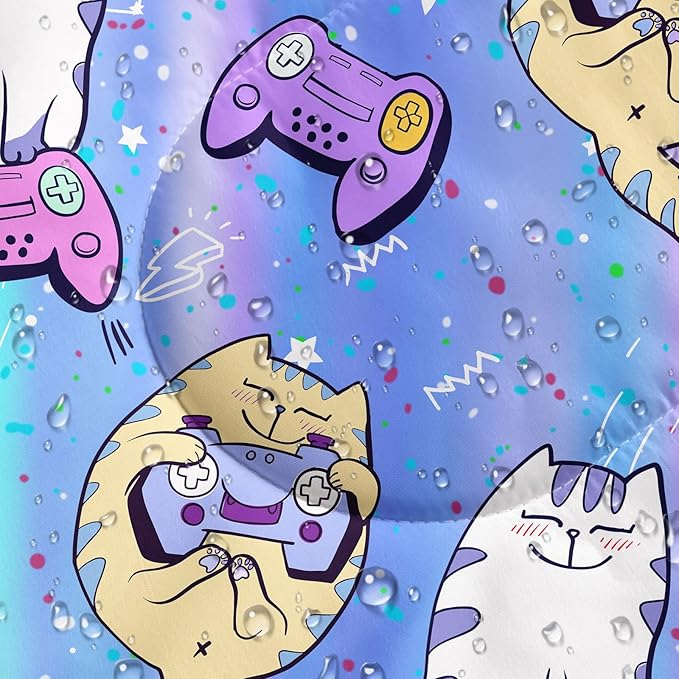 Kids Sleeping Bag for Boys Girls,Rocket Moon Print-Lightweight Warm Portable Outdoor Indoor-Waterproof Cold Weather Resistant Sleeping Bag for Camping Hiking