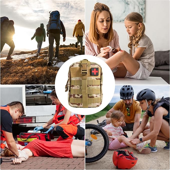 Emergency Trauma First Aid Kit, IFAK Medical Kit with Tourniquet, 36 inch Splint, Bleeding Control Kit