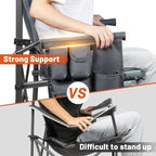 TIMBER RIDGE Oversized Heated Camping Chair for Outdoor Sports, High Back Padded Lawn Chair for Adults Support Up to 500lbs with Cup Holder, Side Pocket(Power Bank not Included)