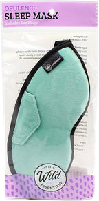 Dream Essentials Opulence Micro Plush Sleep Mask with Soft Foam Earplugs (Calm Sea Green)