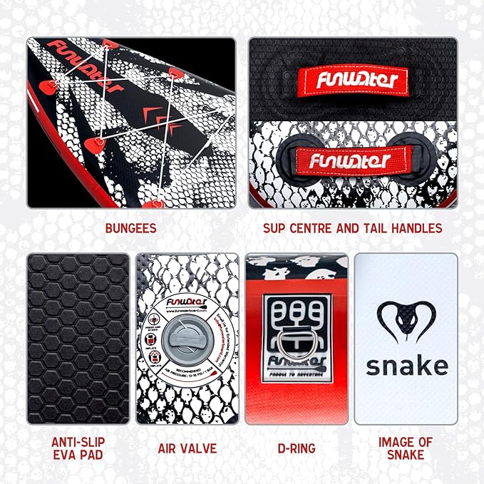 FunWater Inflatable Stand Up Paddle Board 10'/10'6"/11'/11'6" Paddle Board for Adults & Youth, Paddleboards Inflatable with Premium SUP Accessories, Wide Stable, Non-Slip Comfort Deck