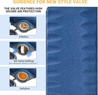 KingCamp Sleeping Pad for Camping, Rollover Prevention Self Inflating Sleeping Pad Camping Mattress Foam Mat with Butterfly Edge Cut for Outdoor & Indoor, Tent Cot Car Backpacking, PVC Free