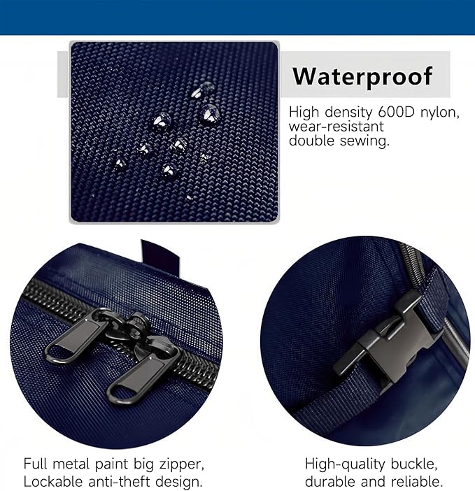 Large Duffel Bag, Waterproof Carry on Weekend Overnight Storage Bag over Luggage for Airline, Travel, Camping, Moving