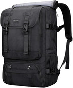PIJUSHI Travel Backpack for Women Men Carry on Luggage Backpack Flight Approved Convertible Duffle Bag Fit 16 Inch Laptop(PE037 Black)