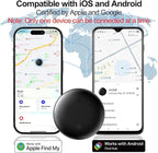 Dual System GPS Tracker for iOS and Android Bluetooth Tracker Smart Tags Compatible with Apple Find My (iOS) & Google's Find Hub (Android) for Keys, Vehicles, Car, Luggage, Wallet (4-Pack)