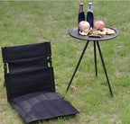 Outdoor Camping Backrest,Lightweight Foldable Chair,Park Leisure backrest,Beach Portable Single Lazy Chair,Aluminum Lazy Comfortable Backrest (Carbon Black)