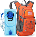 Maelstrom Hydration Hiking Backpack with 2L/3L Water Bladder, High Flow Bite Valve Camping Daypack Lightweight