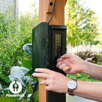 Backyard Discovery Granada 10' x 9' Cedar Wood BBQ Grill Gazebo Pavilion with Hardtop Galvanized Steel Roof, Bar Tops, Powerport, Snow Support, Wind Resistance, Cook Station for Outdoor Patio or Deck