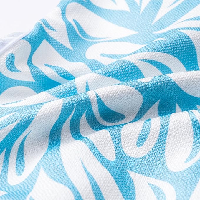 Adirondack Chair Head Resting Pillow&Cushion, Outdoor Waterproof Patio Decorative Pillows with Insert for Lounge Chaise Beach Chair Neck Support 2 Pack Size 11”*16” Lake Blue