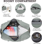Travel Duffle Bag Weekender for Women - 38L Carry-On Overnight Personal Item Bag with Shoe Compartment & Wet Pocket Weekend Tote Bags with Toiletry Hospital Bags for Labor and Delivery