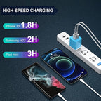 6Pack USB Wall Charger, iGENJUN 2.4A Dual USB Port Cube Power Plug Adapter Fast Phone Charger Block Charging Box Brick for iPhone 17/17 Pro/17 Pro Max/16, Samsung Galaxy, Pixel, LG, Android-Colorful