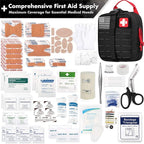 Everlit Survival Upgraded Survival First Aid Kit Emergency Gear Trauma Kit with 1000D Nylon Laser Cut Tactical EMT Pouch for Outdoor, Camping, Hunting, Hiking, Earthquake, Home, Office