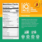 IQMIX Hydration Electrolyte Powder – 4-in-1 Formula for Hydration, Mental Clarity, Mood and Recovery – Sugar-Free Drink Mix, Keto, Magnesium L-Threonate, Lion’s Mane – 40 Count Peach Mango