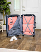 Large Compression Packing Cubes for Travel-Packing Cube Luggage Organizers 7 Piece Set for Checked Luggage-Ultralight, Expandable/Compression Bags by TRIPPED Travel Gear (Dusty Rose)