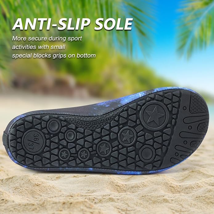 Deevike Water Shoes for Women Men Barefoot Quick-Dry Aqua Socks Slip-on for Beach Swim Surf Yoga Exercise