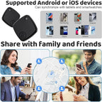 Air Tracker for Android or iOS, 4 Pack Dual System Android Smart Tracker Tags Compatible with iOS Find My or Google Find Hub App, Bluetooth Tracker Key Locator with Sound for Luggage, Bags,Wallet