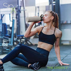 SipX™ Triple-Insulated Stainless Steel Water Bottle 18oz. With 3 Lids, BPA-Free Reusable Insulated Water Bottle Keeps Cold 24 Hours, (Grey)