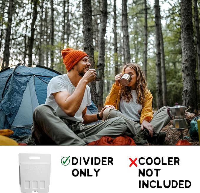Ice Pack Divider for YETI Coolers - Four Sizes to Fit The YETI Tundra Haul, 35, 45, 65, Roadie 48, 60 - YETI Cooler Accessories - Freezable YETI Accessories