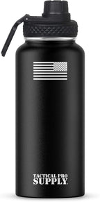 Tactical Pro Supply 32 oz. Patriotic Water Bottles | Decorated in the USA | Made with Premium Stainless Steel Material | Double Wall Vacuum Water Bottle Insulated