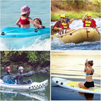 TOBWOLF 6 Pack Stainless Steel D-Ring Patch for Inflatable Boat Kayak Dinghy SUP, D-Ring PVC Patch Stand-Up Paddleboard Canoe Rafting Accessories, NO Glue Included