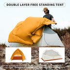 Naturehike Cloud-Up 2 Person Tent Lightweight Backpacking Tent with Footprint - Free Standing Ultralight Camping Hiking Backpack Tents Two Person Tent