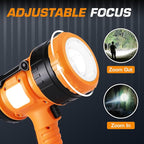 EverBrite Zoomable Rechargeable Spotlight with Foldable Stand, Handheld LED Spotlight Flashlight with 5 Modes, 600M Range, Spot Light for Hunting Boating Camping Hiking Outdoors Searching, 1200 Lumens