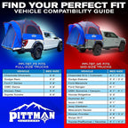 Pittman - Truck Bed Tent with EZ-UP Design - Pickup Truck Tent for Camping - Includes Rain Fly, Extra Wide Entry, Oversize Air Mesh & Porch Cover - Premium Pickup Bed Camper