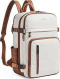 Travel Backpack for Women, Fits 17.0" Notebook, Stylish Carry-on Vegan Leather Backpack with Luggage Strap for Travel and Daily Use