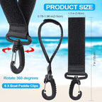 Upgraded Kayak Paddle Holder, Board Accessories, Inflatable Boat Storage, Set of 6 Clip Holders