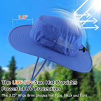 Connectyle Men's Sun Hat UPF 50+ Wide Brim Bucket Hats for Fishing Hiking Gardening Adjustable Boonie Hat Outdoor Safari Hats
