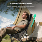 SUNNYFEEL High Back Camping Chair for Adults, Lightweight Camping Chair Support 250 lbs Heavy Duty, Compact Folding Chair Design, Portable & Collapsible Camping Chairs for Outdoor, Camp, Beach, Picnic