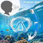 Snorkeling Gear for Kids, Kids Snorkel Set for Ages 3-14, Anti-Fog Diving Mask and Dry Top Snorkel Combo Set, Unisex Swimming Goggles