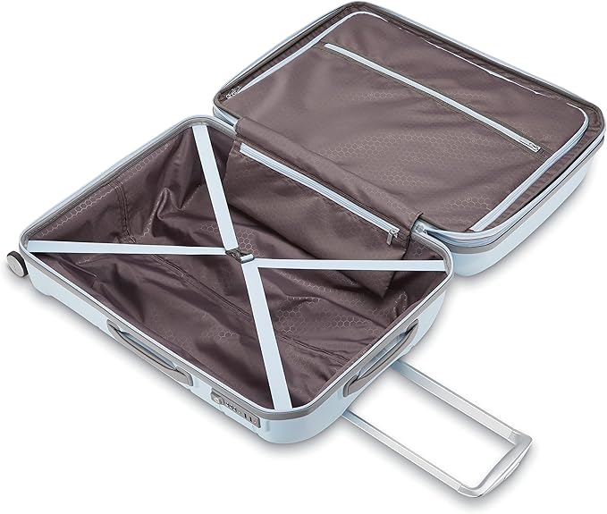 Samsonite Freeform 2-Piece Luggage Set - Carry-On & Large Checked Luggage with Dual Spinner Wheels - Durable Polypropylene Hardshell - TSA Lock, Airline-Approved - Expandable Hard Shell Powder Blue